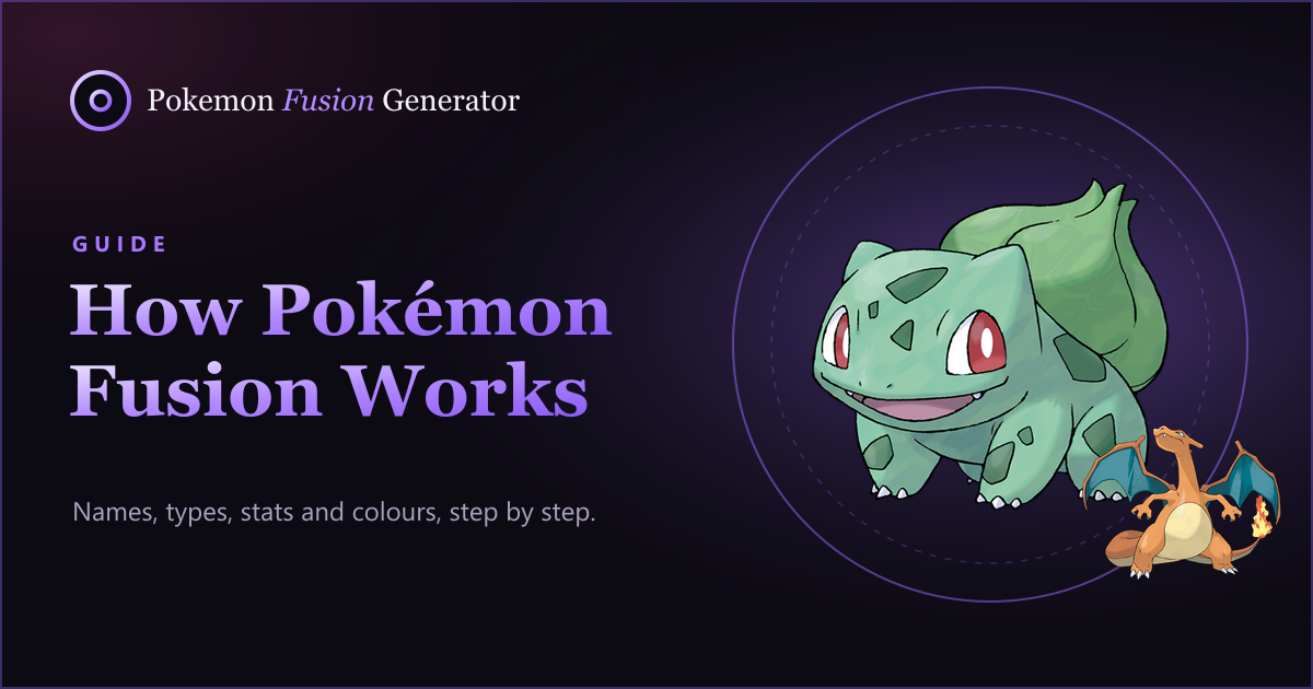 Diagram of the four Pokémon fusion steps
